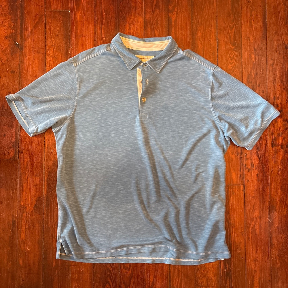 Tommy Bahama Men's Blue Polo - Size XL EUC
